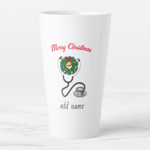 Taza De Café Latte Regalos de Navidad para el mejor médico del mundo