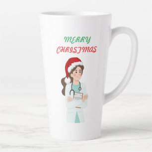 Taza De Café Latte Regalos de Navidad para el mejor médico del mundo