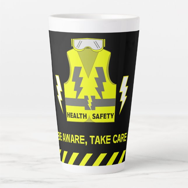 Taza De Café Latte Regalos De Salud Y Seguridad Para Los Empleados Mu (Anverso)
