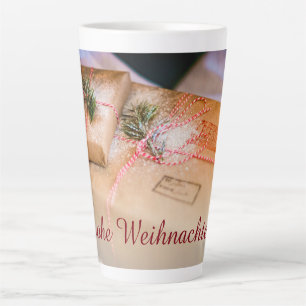Taza De Café Latte Regalos festivos como motivo de Navidad