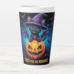 Taza De Café Latte Regalos Lindos de Fantasmas y Murciélagos para Hal