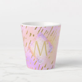 Taza De Café Latte Regalos monográficos para Chicas que aman el oro r
