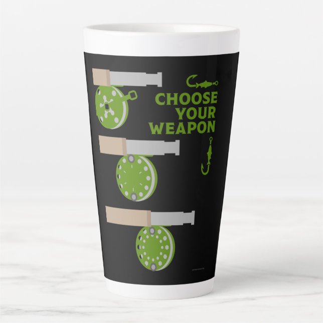 Taza De Café Latte Regalos Pro Fly Fishing Rod (Anverso)