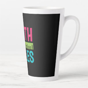Taza De Café Latte Regalos Profesor Reglas de Matemáticas