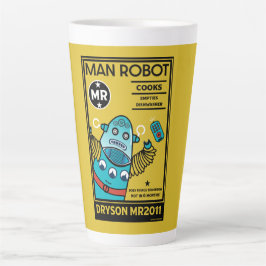 Taza De Café Latte Regalos Robot Para Hombres Y Mujeres Aniversarios 