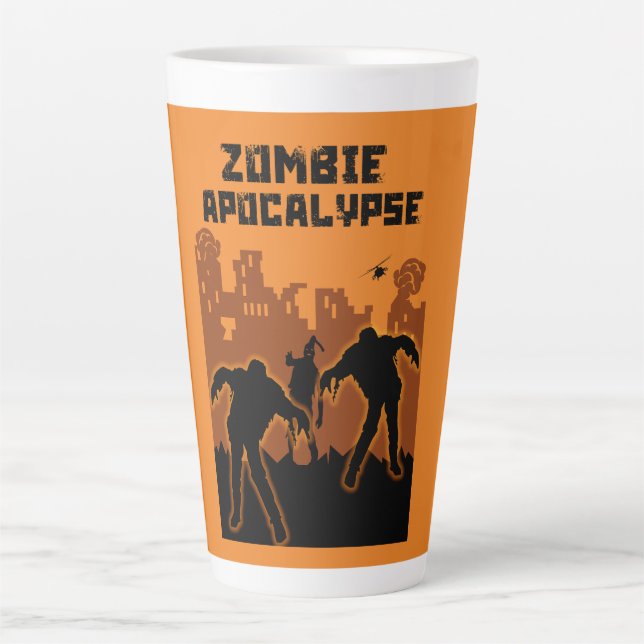 Taza De Café Latte Regalos Zombie Apocalypse (Anverso)