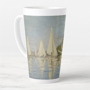 Taza De Café Latte Regatas en Argenteuil, pintura al óleo, Claude Mon