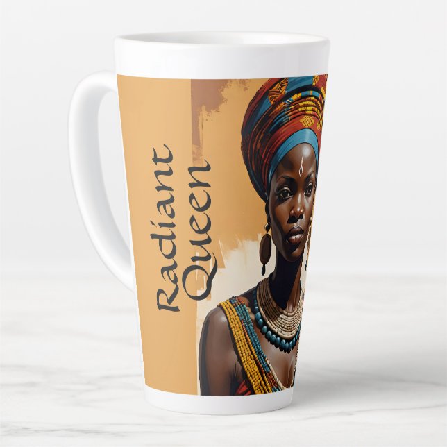 Taza De Café Latte Reina 1 Latte Mug (Ángulo izquierdo)