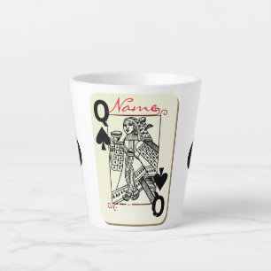 Taza De Café Latte Reina de espadas Thunder_Cove