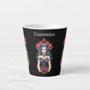 Taza De Café Latte Reina de espadas Thunder_Cove