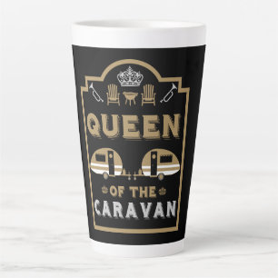 Taza De Café Latte Reina de la caravana