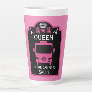 Taza De Café Latte Reina Del Campamento