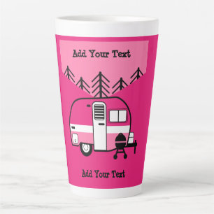 Taza De Café Latte Reina del Camper - Gracioso Camping RV