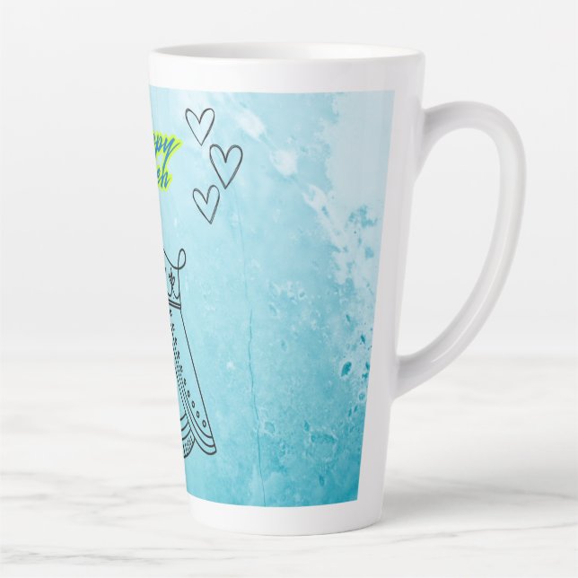 Taza De Café Latte Reina feliz (Derecha)
