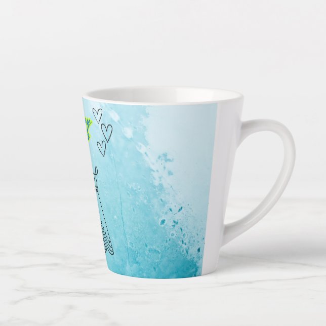 Taza De Café Latte Reina feliz (Derecha)