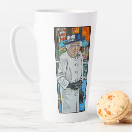 Taza De Café Latte Reina Isabel en la estación de Paddington