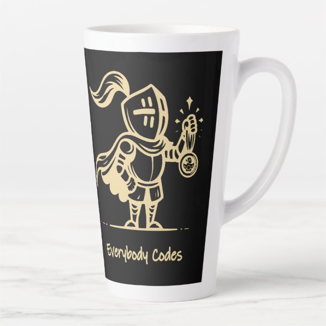 Taza De Café Latte Reino del Algoritmo Latte Mug (Derecha)