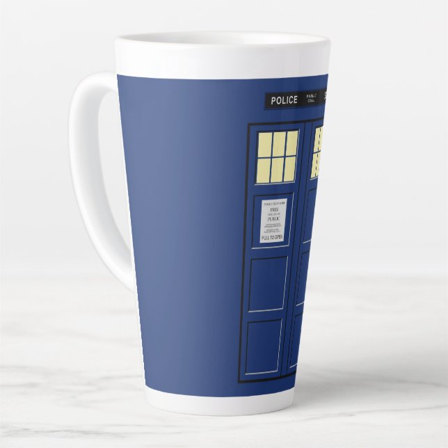 Taza De Café Latte Reino Unido - Policía Azul - Casilla 1 (Ángulo izquierdo)