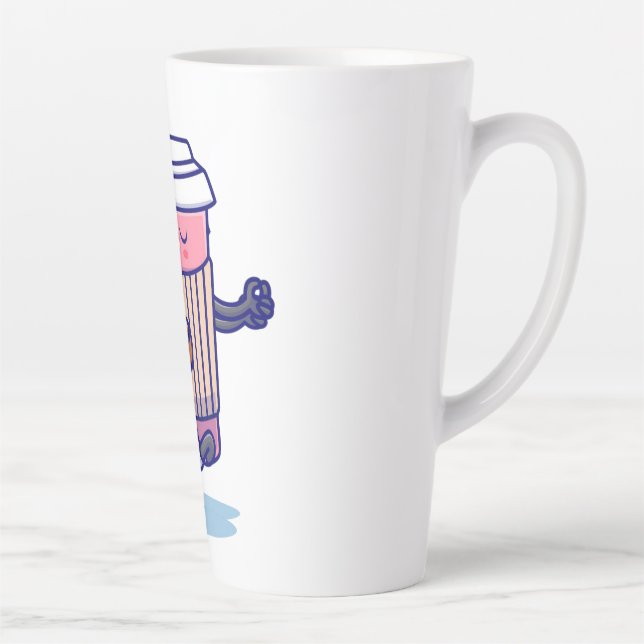 Taza De Café Latte Relajando la Copa de Café en meditación (Derecha)