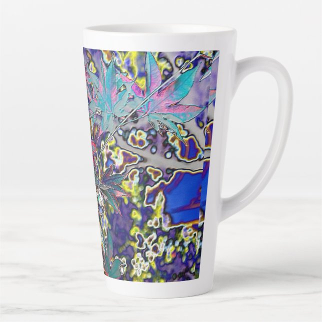Taza De Café Latte Relieve metalizado de arce (Derecha)