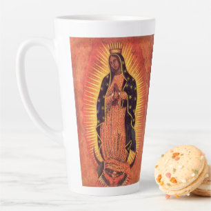 Taza De Café Latte Religión Vintage Virgen María Nuestra Señora de Gu