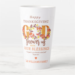 Taza De Café Latte Religious Christian Thanksgiving Faith Bible Quote