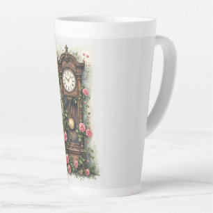 Taza De Café Latte Reloj de Abuelo Vintage Ivy Rose