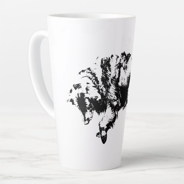 Taza De Café Latte Reloj silencioso bajo luz de octubre (Ángulo izquierdo)