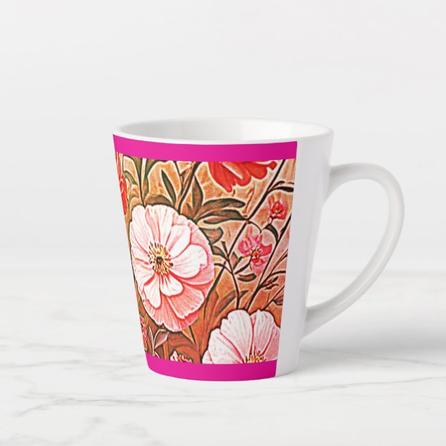 Taza De Café Latte Renaissance Floral Mug (Derecha)