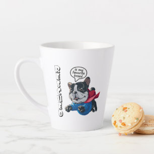 Taza De Café Latte Rescatado es mi raza favorita Taza de Latte