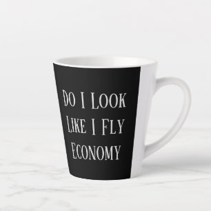 Taza De Café Latte Reserva de vuelo de avión piloto Texto de cita div