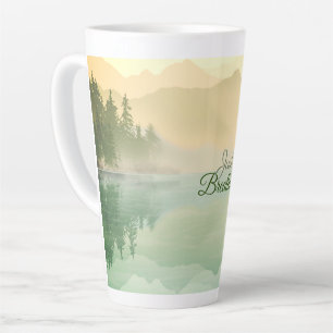 Taza De Café Latte Respira la Montaña Selva Oro Verde Cof