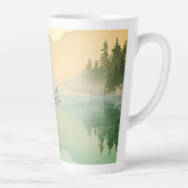 Taza De Café Latte Respira la Montaña Selva Oro Verde Cof
