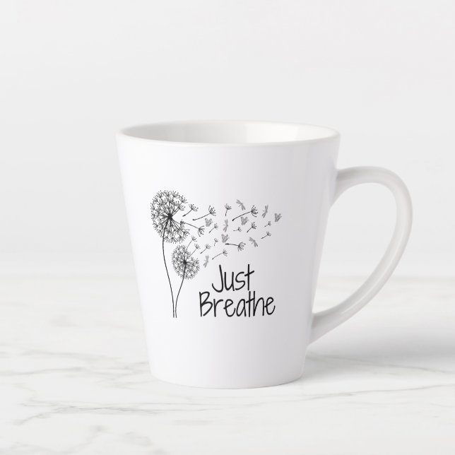 Taza De Café Latte Respira Latte Mug (Derecha)