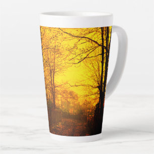 Taza De Café Latte Resplandor de octubre John Atkinson Grimshaw