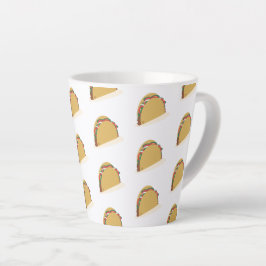 Taza De Café Latte Restaurante de Comida de Taco Isométrico
