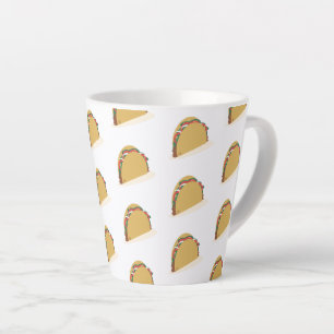 Taza De Café Latte Restaurante de Comida de Taco Isométrico