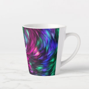 Taza De Café Latte Resumen Colorido De Fondo Prismático De Piel-24605