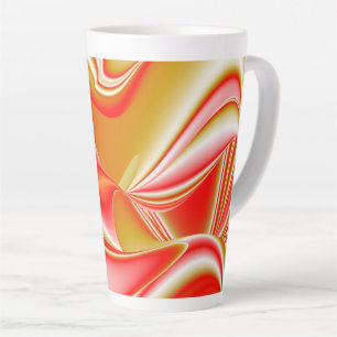 Taza De Café Latte Resumen de amor y oro en 3D Rainbowart