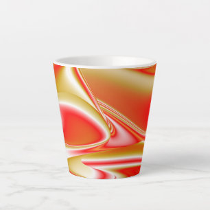Taza De Café Latte Resumen de amor y oro en 3D Rainbowart