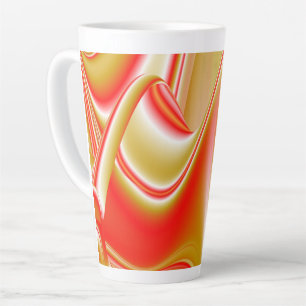 Taza De Café Latte Resumen de amor y oro en 3D Rainbowart