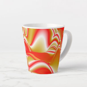 Taza De Café Latte Resumen de amor y oro en 3D Rainbowart