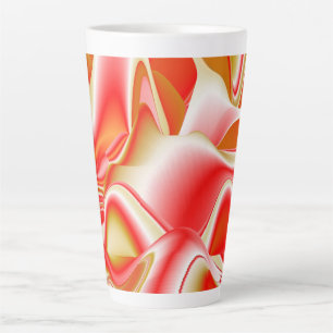 Taza De Café Latte Resumen de amor y oro en 3D Rainbowart