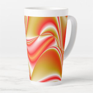 Taza De Café Latte Resumen de amor y oro en 3D Rainbowart