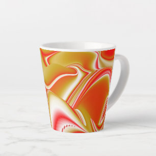 Taza De Café Latte Resumen de amor y oro en 3D Rainbowart