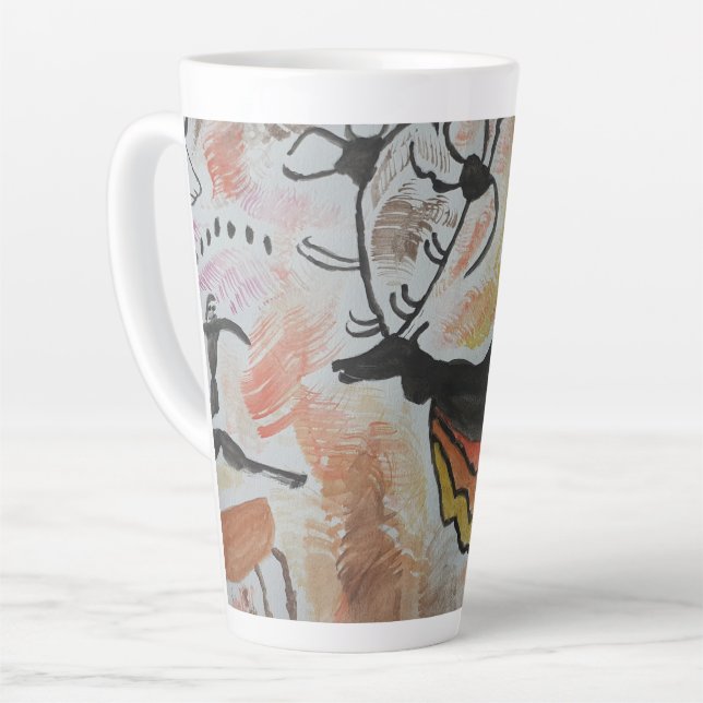 Taza De Café Latte Resumen de arte cueva latte mug (Ángulo izquierdo)