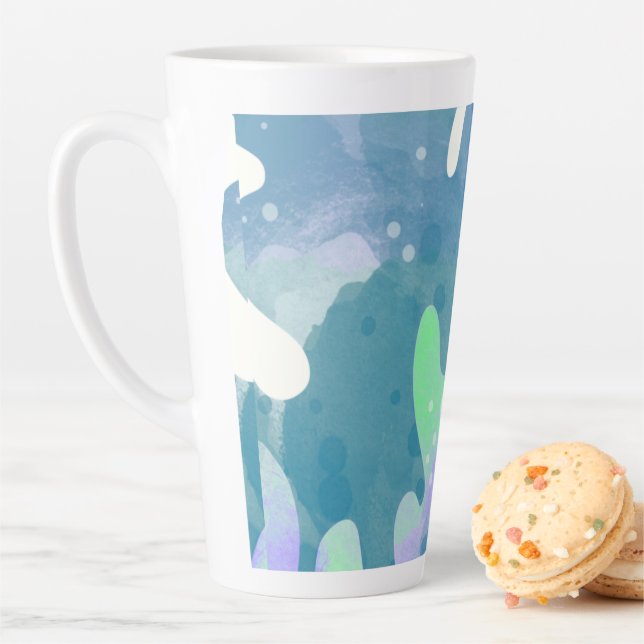 Taza De Café Latte Resumen de las algas marinas (In situ)