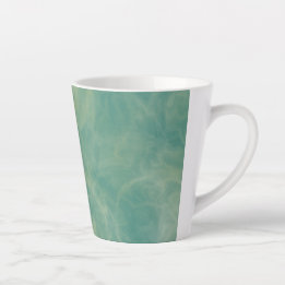 Taza De Café Latte resumen de mármol verde