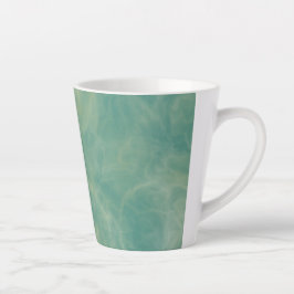 Taza De Café Latte resumen de mármol verde
