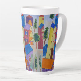 Taza De Café Latte Resumen del pueblo de verano